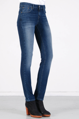 Levis: Demi Curve Slim Worn In Dark Blue 