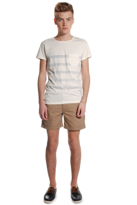 Elvine: Torsten Crinkle Jersey Tallow Tee
