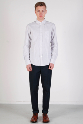 Ben Sherman: LS Shirt Soho Fit Monument Grey