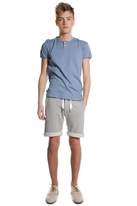 Levis: Open Neck Eco Lab Blue Tee