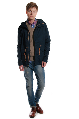 Elvine: Theo Washed Cotton Jacket Navy
