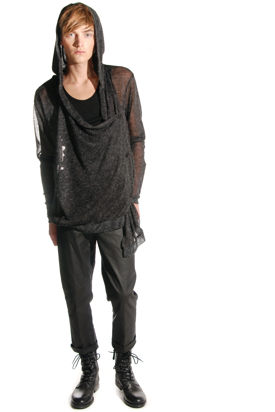 Odeur: Poor Knit Hooded Cardigan