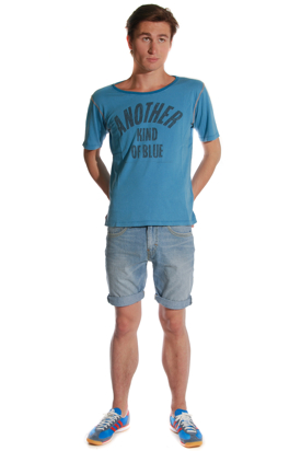 Nudie: Wide Neck Another Blue Org. T-shirt