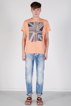 Ben Sherman: Union Jack Print Coral Reef