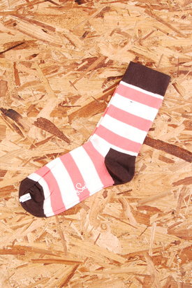 Happy Socks: Pink/White/Brown