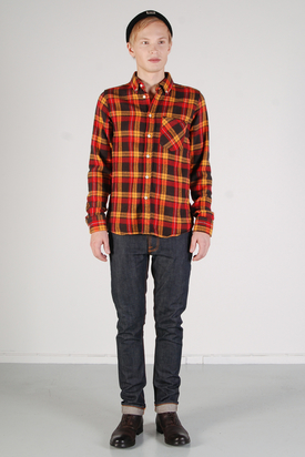 The Blue Uniform: Wood Cutter Yellow/Red Shirt