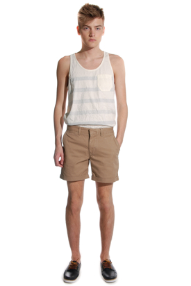 Knowledge Cotton App: Twisted Twill Beige Shorts