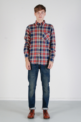 The Blue Uniform: Wood Cutter Red/Blue Shirt
