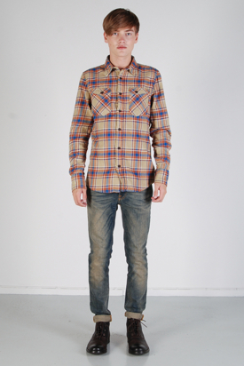 Nudie: Gunnar Organic Slubby Twill Khaki Shirt