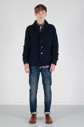 The Blue Uniform: Knitted Cardigan Navy