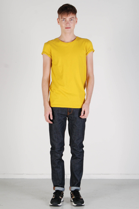 Knowledge Cotton Apparel: Basic O-neck Lemon Curry Tee