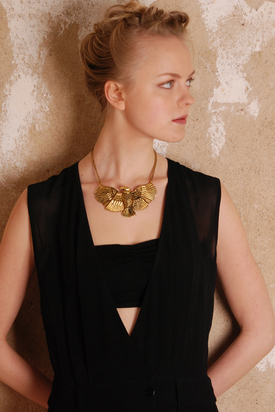 Yokiono: Golden Eagle Necklace