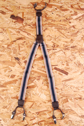 Dr Denim: Oleg Wine Red Stripe Suspenders