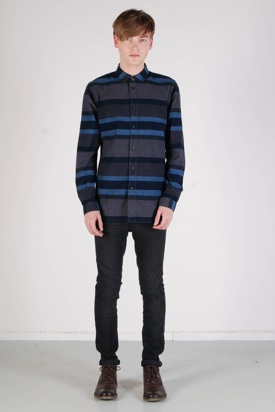 Dr Denim: Aiden Blue Stripe Shirt