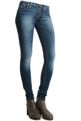 Nudie: Tight Long John Blue Weft Replica Jeans