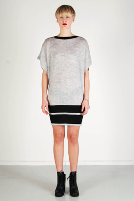 S'nob: Nestur Light Grey Melange Dress