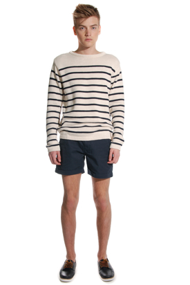 Knowledge Cotton App: Twisted Twill Tuffet Navy Shorts