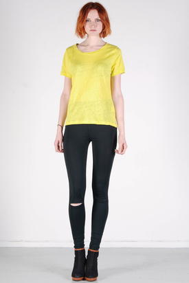 Samsøe & Samsøe: Agnete Green Sheen Tee