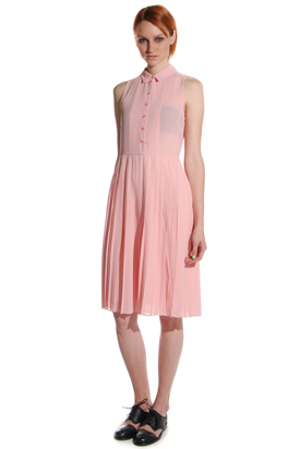Pop Cph: Georgette Pleated Dress Pink