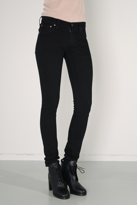 Nudie: Tight Long John Black Black Jeans