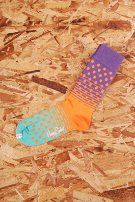 Happy Socks: Orange/Green/Purple Dot