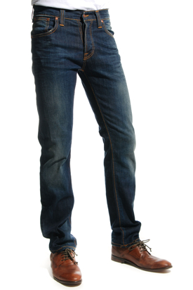 Nudie: Average Joe Dark Organic Used Jeans