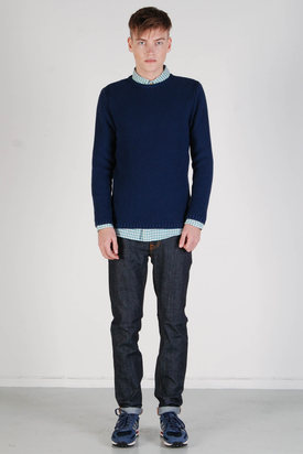 Knowledge Cotton Apparel: Round Textured Knit Sweater