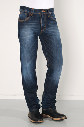 Nudie: Average Joe Org Contrast Indigo