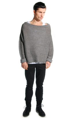 Ubi Sunt: Draped Alpaca Boatneck Sweater