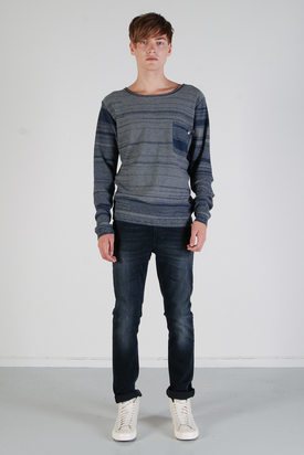 Elvine: St Louis Navy/Grey Sweater