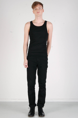 A.O.CMS: Tank Top 1 X 1 Rib Black