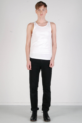 A.O.CMS: Tank Top 1 X 1 Rib White