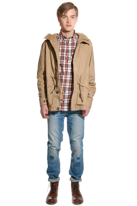 Elvine: Theo Washed Cotton Jacket Khaki