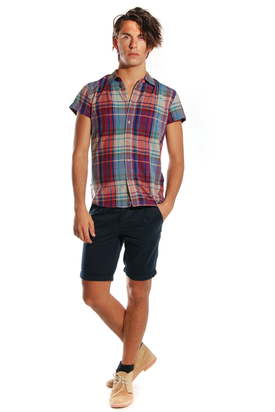 Dr Denim: Enom Wine Red Check Shirt