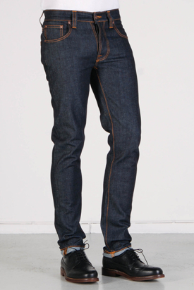 Nudie: Grim Tim Organic Dry Navy Jeans