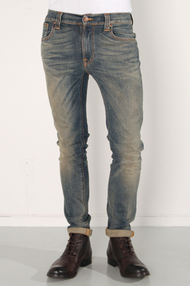 Nudie: Thin Finn Org. Greenish Worn